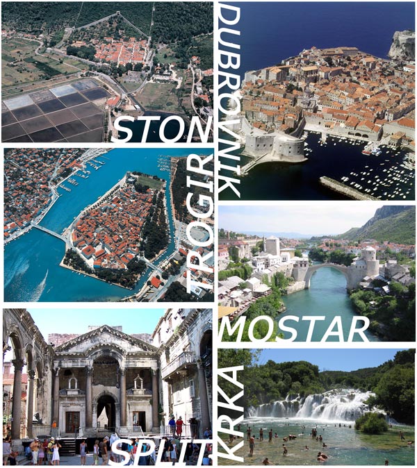 Dubrovnik,Mostar,Split,Krka,Plitvice,Cycling